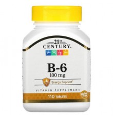 21st Century, B-6, 100 mg, 110 Tablets