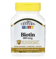 21st Century, Biotin, 110 Easy Swallow Tablets