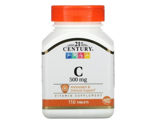 21st Century, Vitamin C, 500 mg, 110 Tablets 21st Century, Vitamin C, 500 mg, 110 Tablets