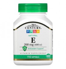 21st Century, Natural Vitamin E, 268 mg (400 IU), 110 Softgels