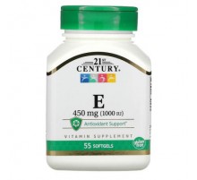 21st Century, Vitamin E, 450 mg (1,000 IU), 55 Softgels