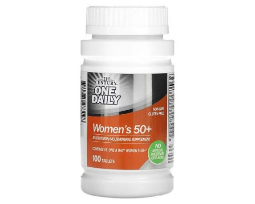 21st Century, One Daily, Women's 50+, Multivitamin Multimineral, 100 Tablets 21st Century, One Daily, Women's 50+, Multivitamin Multimineral, 100 Tablets