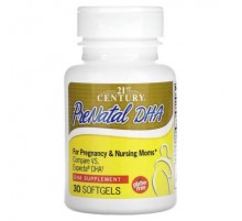 21st Century, PreNatal DHA, 30 Softgels (200 mg per Softgel)