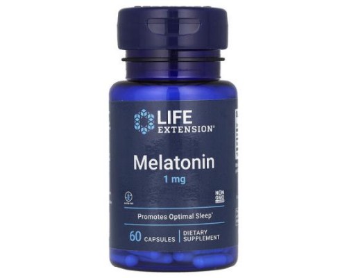 Life Extension, Melatonin, 1 mg, 60 Capsules