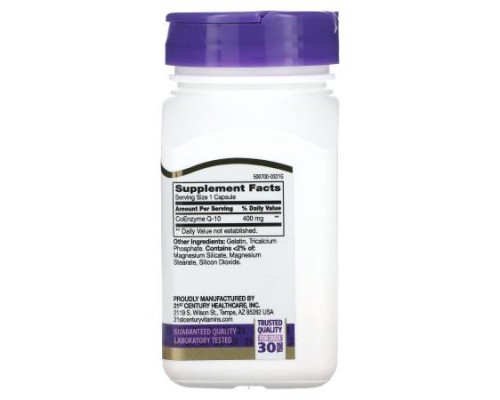 21st Century, Co Q-10, 400 mg, 30 Capsules 21st Century, Co Q-10, 400 mg, 30 Capsules