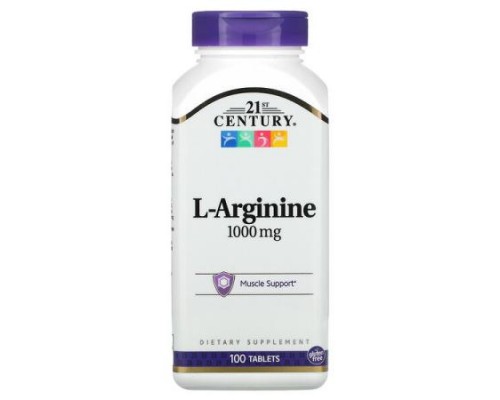 21st Century, L-Arginine, 1,000 mg, 100 Tablets 21st Century, L-Arginine, 1,000 mg, 100 Tablets