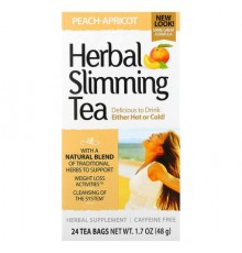 21st Century, Herbal Slimming Tea, Peach-Apricot, Caffeine Free, 24 Tea Bags, 1.7 oz (48 g)