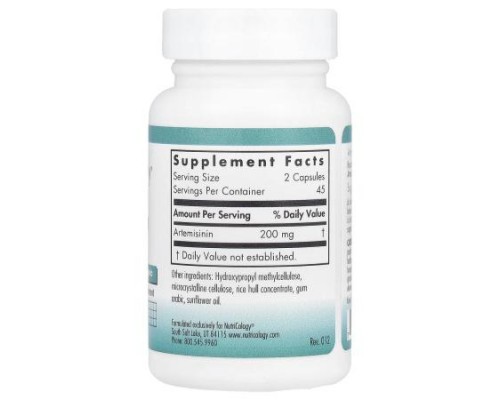 Nutricology, Artemisinin, 100 mg, 90 Vegetarian Capsules Nutricology, Artemisinin, 100 mg, 90 Vegetarian Capsules