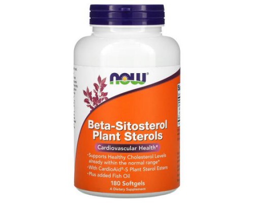 NOW Foods, Beta-Sitosterol Plant Sterols, 180 Softgels