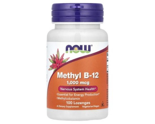 NOW Foods, Methyl B-12, 1,000 mcg, 100 Lozenges NOW Foods, Methyl B-12, 1,000 mcg, 100 Lozenges