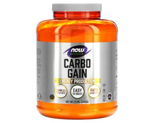 NOW Foods, Sports, Carbo Gain, 8 lbs (3.6 kg)