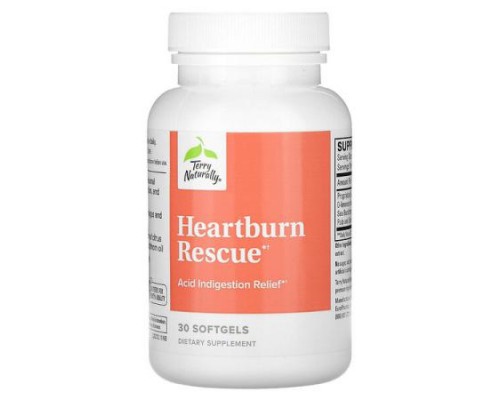 Terry Naturally, Heartburn Rescue, 30 Softgels