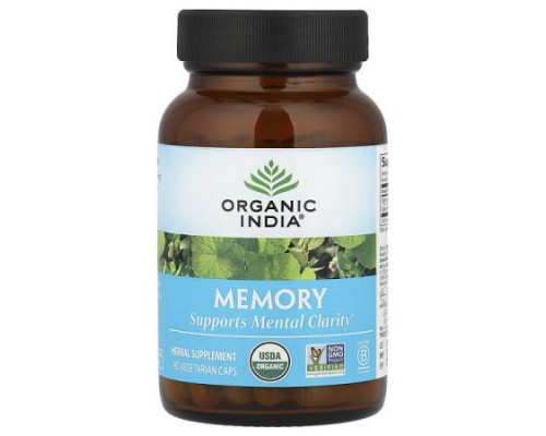 Organic India, Memory, 90 Vegetarian Caps