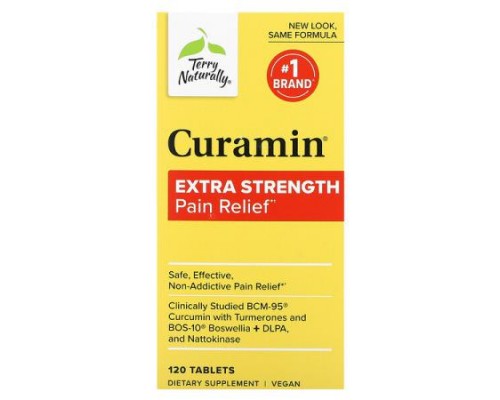 Terry Naturally, Curamin, Pain Relief, Extra Strength , 120 Tablets
