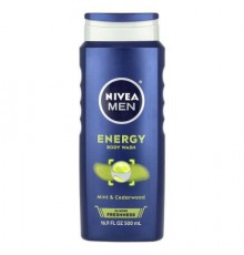 Nivea, Men, Energy Body Wash, Mint & Cedarwood, 16.9 fl oz (500 ml)