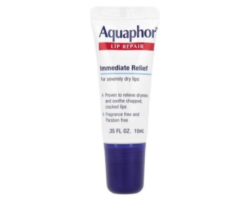 Aquaphor, Lip Repair, Immediate Relief, Fragrance Free, 0.35 fl oz (10 ml) Aquaphor, Lip Repair, Immediate Relief, Fragrance Free, 0.35 fl oz (10 ml)