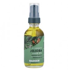 Badger, Jojoba Hair Oil, Rosemary & Tea Tree , 2 fl oz (59.1 ml)