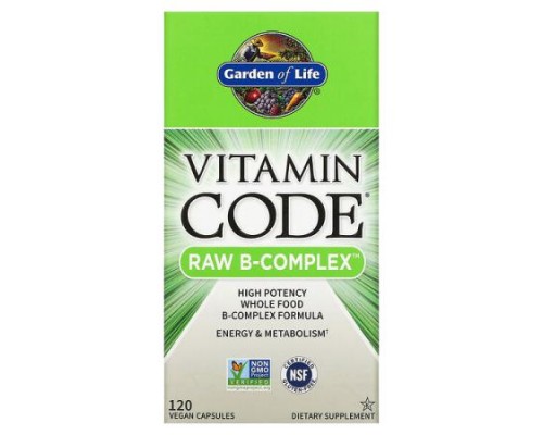 Garden of Life, Vitamin Code, RAW B-Complex, 120 Vegan Capsules