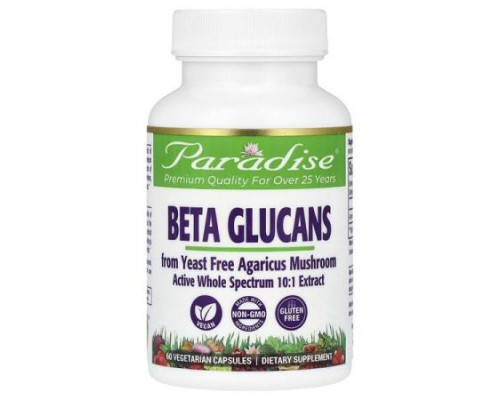 Paradise Herbs, Beta Glucans, 60 Vegetarian Capsules (250 mg per Capsule)