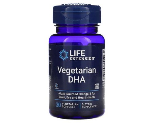 Life Extension, Vegetarian DHA, 30 Vegetarian Softgels (200 mg per Softgel)