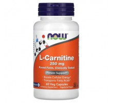 NOW Foods, L-Carnitine, 250 mg, 60 Veg Capsules