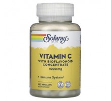 Solaray, Vitamin C with Bioflavonoid Concentrate, 1,000 mg, 100 VegCaps