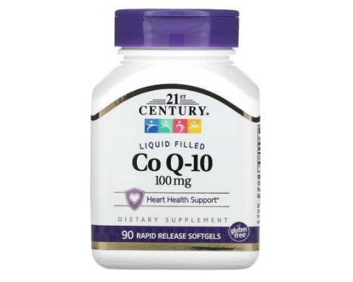 21st Century, Liquid Filled CoQ-10, 100 mg, 90 Rapid Release Softgels 21st Century, Liquid Filled CoQ-10, 100 mg, 90 Rapid Release Softgels