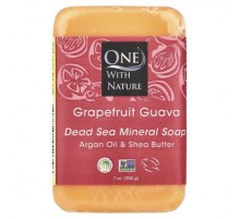 One with Nature, Dead Sea Mineral Soap Bar, Grapefruit Guava, 7 oz (200 g)