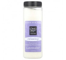 One with Nature, Dead Sea Spa, Mineral Salts, Relaxing, Lavender, 32 oz (907 g)