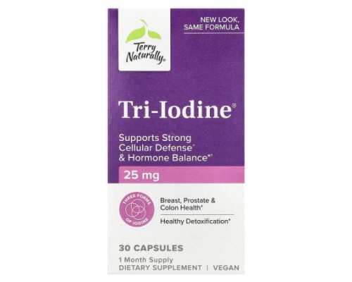 Terry Naturally, Tri-Iodine®, 25 mg, 30 Capsules