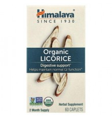 Himalaya, Organic Licorice, Digestive Support, 60 Caplets