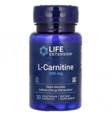 Life Extension, L-Carnitine, 500 mg, 30 Vegetarian Capsules