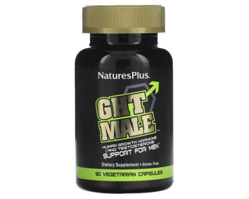 NaturesPlus, GHT Male, Human Growth Hormone And Testosterone Support For Men, 90 Vegetarian Capsules
