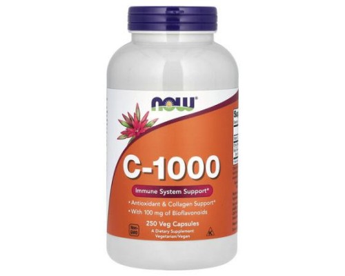 NOW Foods, C-1000 with Bioflavonoids, 250 Veg Capsules NOW Foods, C-1000 with Bioflavonoids, 250 Veg Capsules