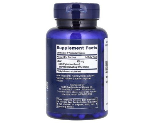 Life Extension, DMAE Bitartrate, 150 mg, 200 Vegetarian Capsules Life Extension, DMAE Bitartrate, 150 mg, 200 Vegetarian Capsules