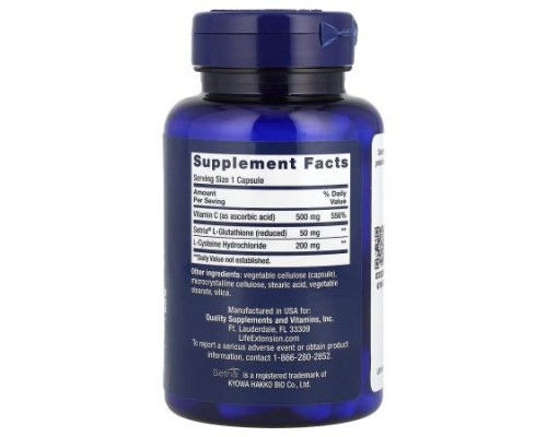 Life Extension, Glutathione, Cysteine & C, 100 Capsules Life Extension, Glutathione, Cysteine & C, 100 Capsules