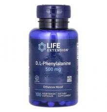 Life Extension, D, L-Phenylalanine, 500 mg, 100 Vegetarian Capsules