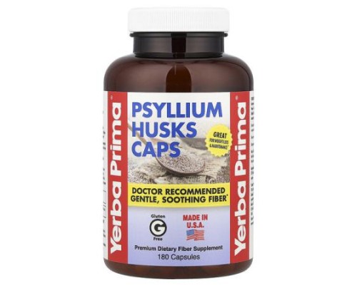 Yerba Prima, Psyllium Husks Caps, 180 Capsules Yerba Prima, Psyllium Husks Caps, 180 Capsules