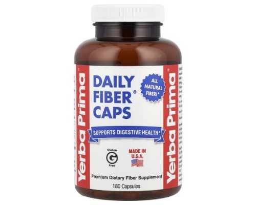Yerba Prima, Daily Fiber Caps®, 180 Capsules Yerba Prima, Daily Fiber Caps®, 180 Capsules