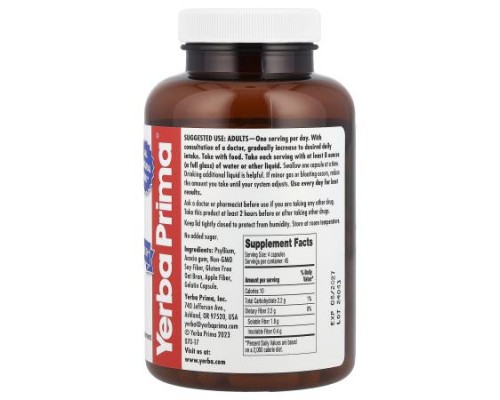 Yerba Prima, Daily Fiber Caps®, 180 Capsules Yerba Prima, Daily Fiber Caps®, 180 Capsules