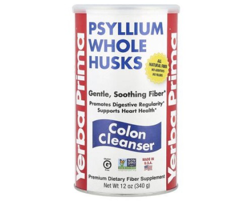 Yerba Prima, Psyllium Whole Husks, Colon Cleanser, 12 oz (340 g) Yerba Prima, Psyllium Whole Husks, Colon Cleanser, 12 oz (340 g)