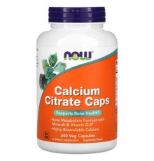 NOW Foods, Calcium Citrate Caps, 240 Veg Capsules