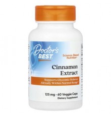 Doctor's Best, Cinnamon Extract , 125 mg, 60 Veggie Caps