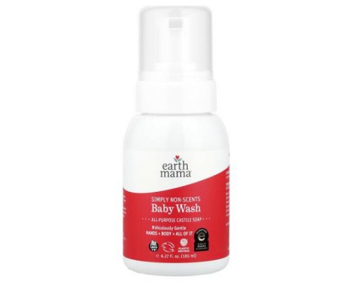 Earth Mama, Baby Wash, Simply Non-Scents, 6.27 fl oz (185 ml) Earth Mama, Baby Wash, Simply Non-Scents, 6.27 fl oz (185 ml)
