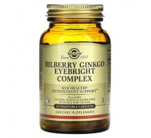 Solgar, Bilberry Ginkgo Eyebright Complex, 60 Vegetable Capsules