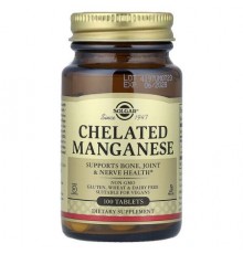 Solgar, Chelated Manganese, 100 Tablets (8 mg per Tablet)