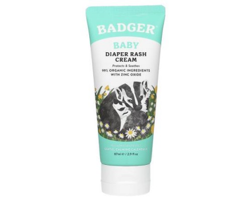 Badger, Baby Diaper Rash Cream, Calendula, 2.9 fl oz (87 ml) Badger, Baby Diaper Rash Cream, Calendula, 2.9 fl oz (87 ml)