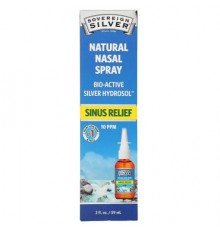Sovereign Silver, Bio-Active Silver Hydrosol, Natural Nasal Spray, Sinus Relief, 2 fl oz (59 ml)