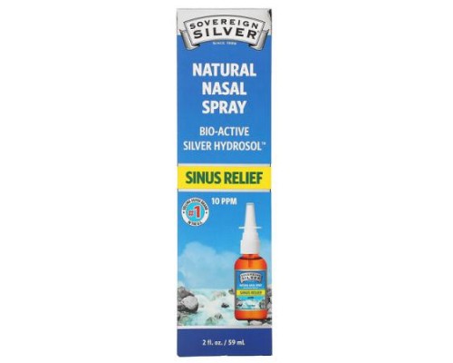 Sovereign Silver, Bio-Active Silver Hydrosol, Natural Nasal Spray, Sinus Relief, 2 fl oz (59 ml)