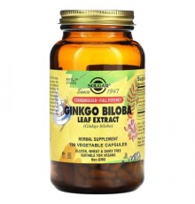 Solgar, Ginkgo Biloba Leaf Extract, 180 Vegetable Capsules